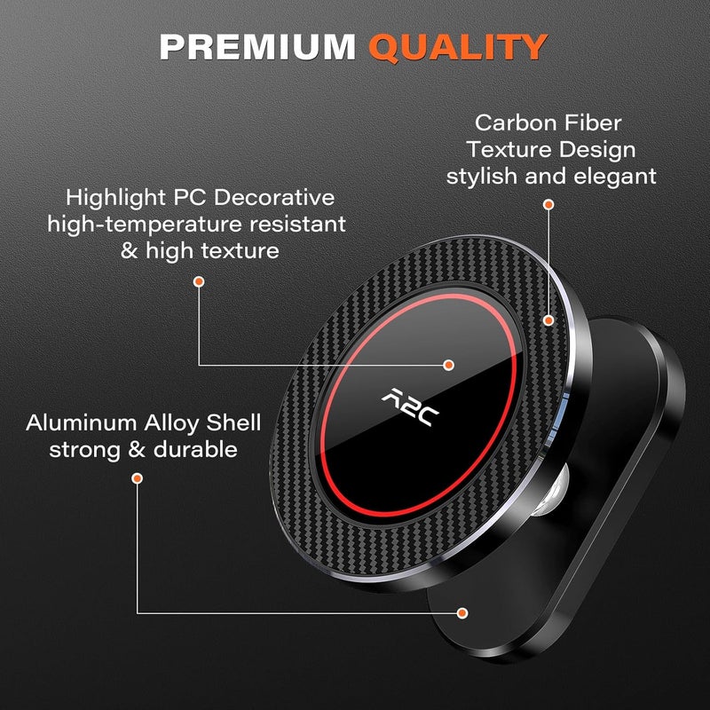 A2C All-Metal Gym Magnetic Phone Holder, High-End Workout Gift for Men Women [Strongest Dual Magnet] Attach to Iron Metal Portable Integrated Gym Phone Mount for iPhone 17 16 15 14 13 12 Series(Black) - Image 3